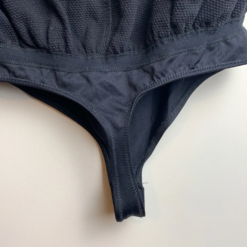 EUC Free People Peek Aye Henley Textured Bodysuit - Picture 7 of 10